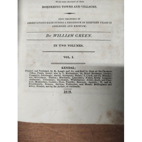 40 - GREEN WILLIAM, of Ambleside.  The Tourist's New Guide Containing a Description of the Lake... 