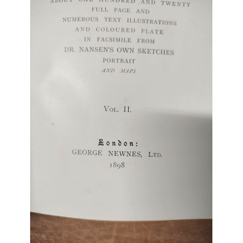 42 - NANSEN FRIDTJOF.  Farthest North. 2 vols. Frontis, col. plate & many illus. No maps. Q... 