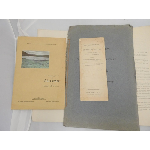 136 - Highland Estates.  Sale Particulars of Kintail Estate, 1868 & 1909; Auchnashellach, Lo... 