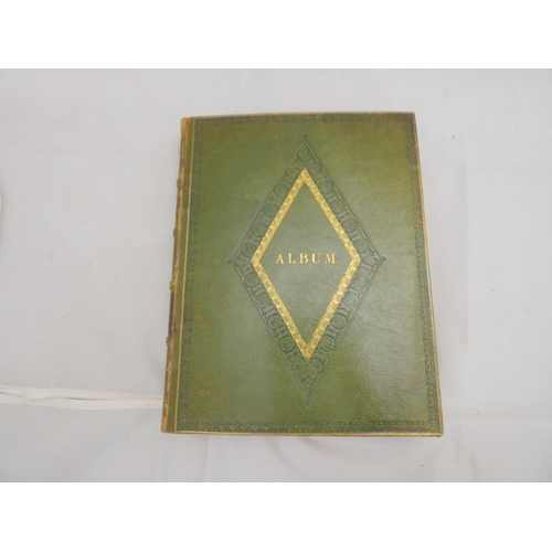 140 - VICTORIAN ALBUM.  Approx. 220pp of eng. topographical views, embossed cards, pressed flowers & l... 