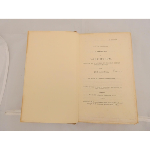 143 - BYRON LORD.  Marino Faliero, Doge of Venice ... with Notes, & the Prophecy of Dante, A Poem. Gen... 