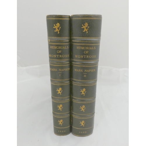 170 - NAPIER MARK.  Memorials of Montrose & His Times. 2 vols. Eng. frontis, plates & fa... 