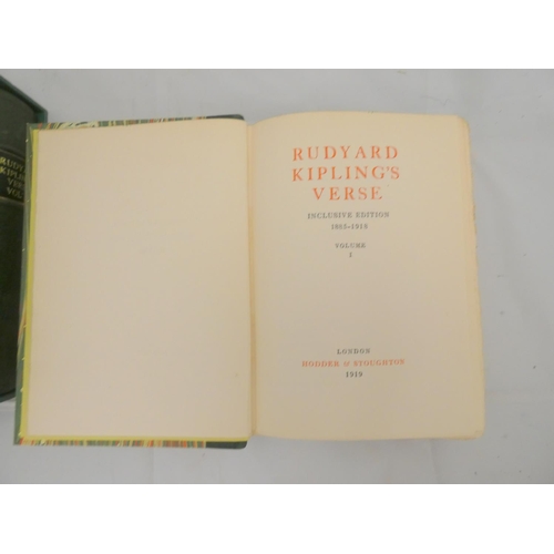 186 - KIPLING RUDYARD.  Rudyard Kipling`s Verse, Inclusive Edition. Ltd. ed. 36/100. Vols. 1 &am... 