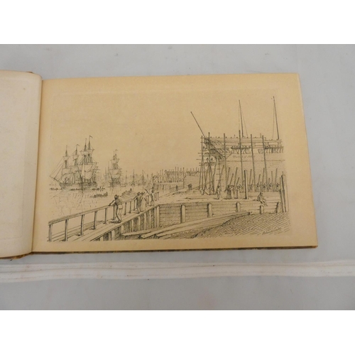 190 - MOSES HENRY.  Maritime engravings. 29 good etched plates of ships & dockyards from Moses` Sketch... 