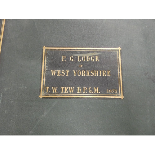 197 - Freemasonry - West Yorkshire.  Large quarto album. apparently compiled by Thomas William T... 