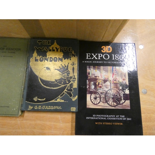 208 - UK Topography.  A carton of various vols. incl. London & Eton.