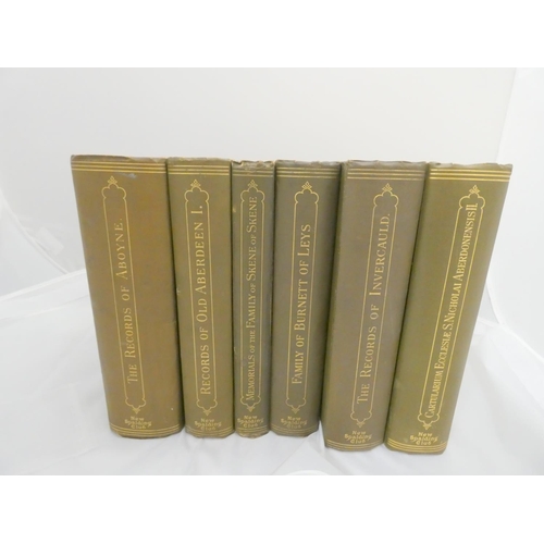 225 - NEW SPALDING CLUB..  6 quarto vols. incl. Records of Aboyne & Records of Invercauld.... 