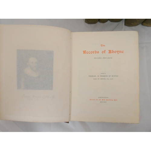 225 - NEW SPALDING CLUB..  6 quarto vols. incl. Records of Aboyne & Records of Invercauld.... 