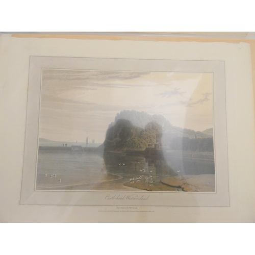 227 - DANIELL WILLIAM.  Voyage Round Great Britain. 29 various loose hand col. aquatint plates incl. Westm... 