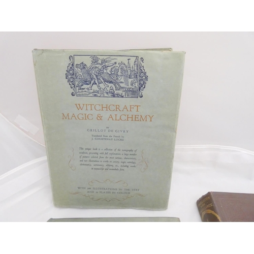 244 - DE GIVRY G.  Witchcraft, Magic & Alchemy. Col & other illus. Quarto. Orig. dark cloth in d.w... 