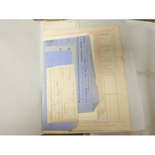 257 - Legal & Business Ephemera.  A carton of various items, legal documents (incl. Cheshire... 