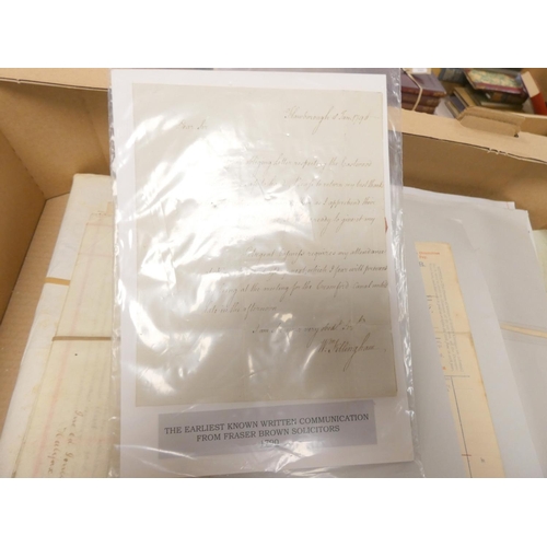 257 - Legal & Business Ephemera.  A carton of various items, legal documents (incl. Cheshire... 