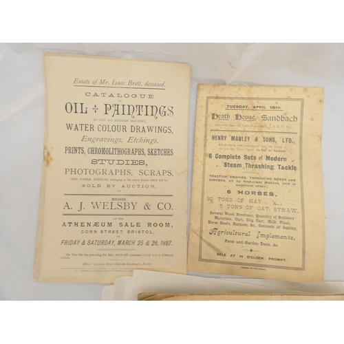 258 - Auction & Sale Particulars.  A bundle of property auction & sale particulars, & a f... 