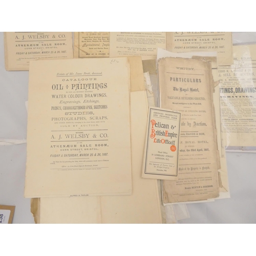 258 - Auction & Sale Particulars.  A bundle of property auction & sale particulars, & a f... 