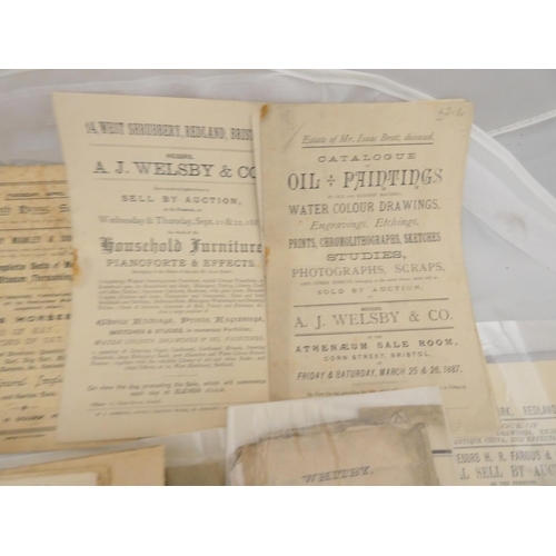 258 - Auction & Sale Particulars.  A bundle of property auction & sale particulars, & a f... 