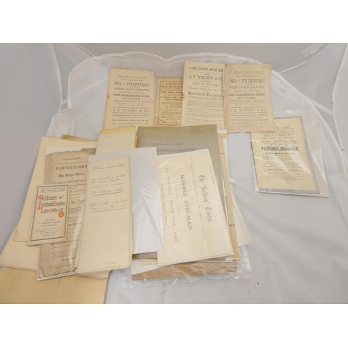 258 - Auction & Sale Particulars.  A bundle of property auction & sale particulars, & a f... 