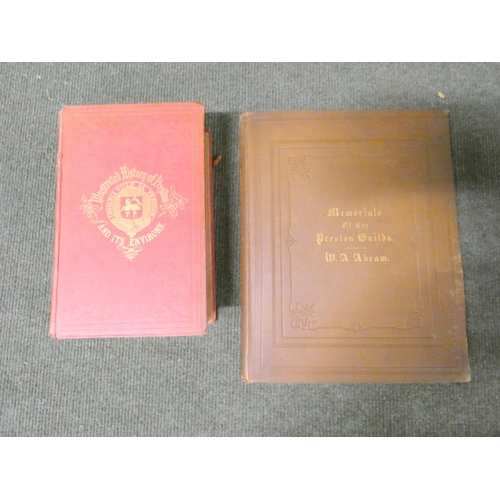 281 - HARDWICK CHARLES.  History of the Borough of Preston & Its Environs. 682pp. Eng. frontis, fldg. ... 