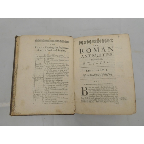 311 - (GODWYN THOMAS). Romanae Historiae Anthologia. Small Quarto. 1671; bound in old calf (bookplate of M... 