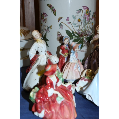 25 - Decorative ceramic figurines to include Royal Worcester First Dance by F G Doughty, Royal Doulton Di... 