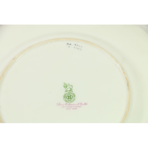 47 - Royal Doulton cabinet plate retailed by Davis Collymore & Co. Ltd of New York, and a Doulton Bur... 