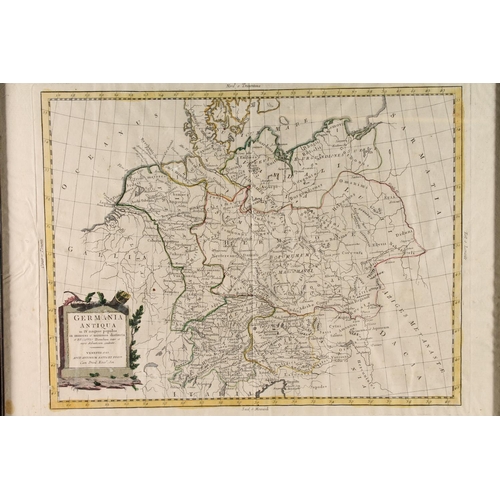 118 - Anthony Zatta & Sons, Venice, 1785, Map of Germany titled 'Germania Antiqua..1785', 31cm x 41cm,... 