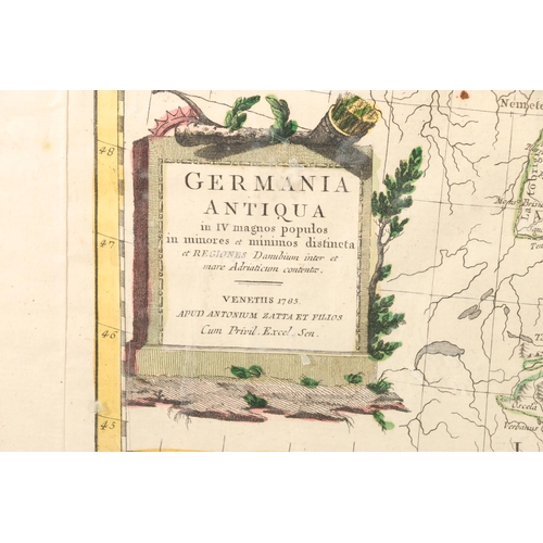 118 - Anthony Zatta & Sons, Venice, 1785, Map of Germany titled 'Germania Antiqua..1785', 31cm x 41cm,... 