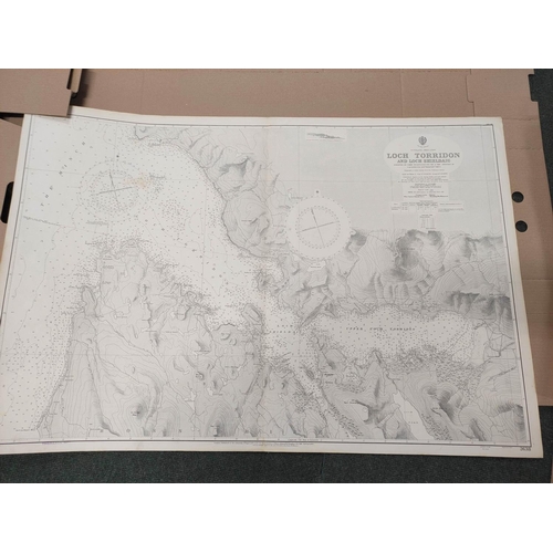 116 - Admiralty Charts.  6 large eng. charts, North West Scotland. Early 20th cent.; also 4 others related... 