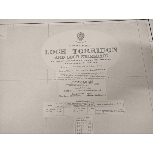 116 - Admiralty Charts.  6 large eng. charts, North West Scotland. Early 20th cent.; also 4 others related... 