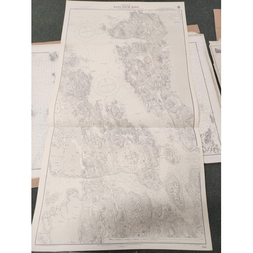 116 - Admiralty Charts.  6 large eng. charts, North West Scotland. Early 20th cent.; also 4 others related... 