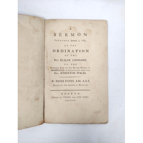 69 - Sermons & Discourses, Boston & Hartford, USA. A collection of 13, individually bound, varyin... 