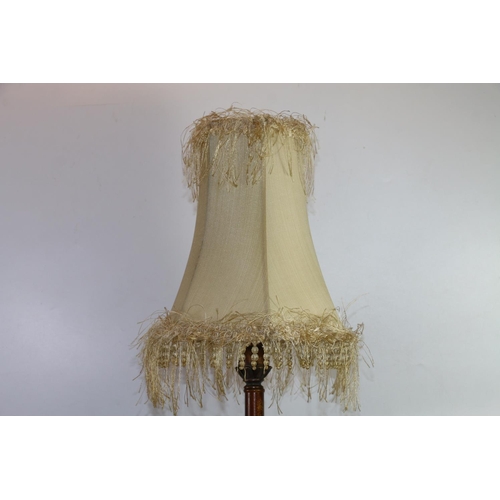 108 - Classical style resin table lamp with shade, 69cm.