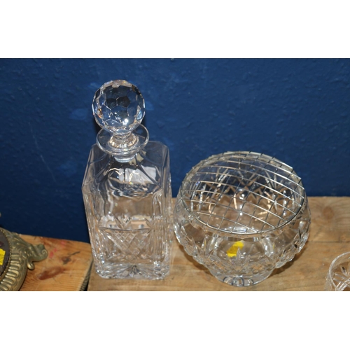 121 - Suite of Edinburgh Crystal, and other, glassware to include a decanter, four large wine glasses, bea... 