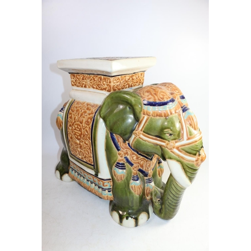 159 - Chinese jardinière stand in the form of an Indian elephant, 41cm high.