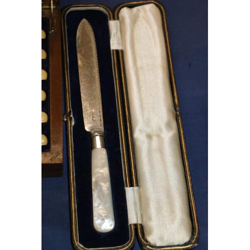 64 - Silver-plated flatware to include fish servers, teaspoons, cased salts, etc.