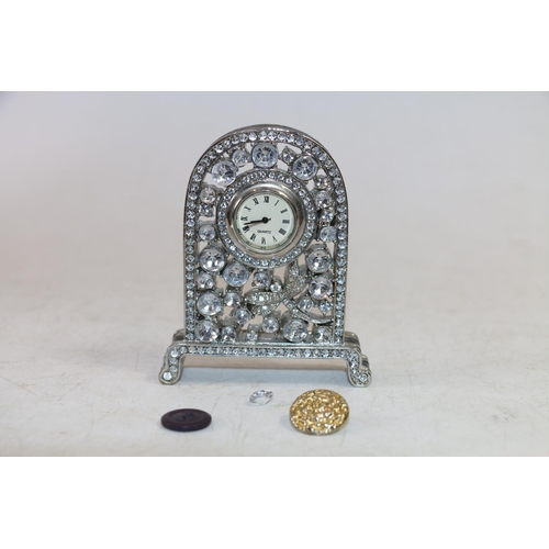 70 - Reproduction lantern clock, trinket boxes to include Limoges, Coalport, etc. and a Royal Copenhagen ... 