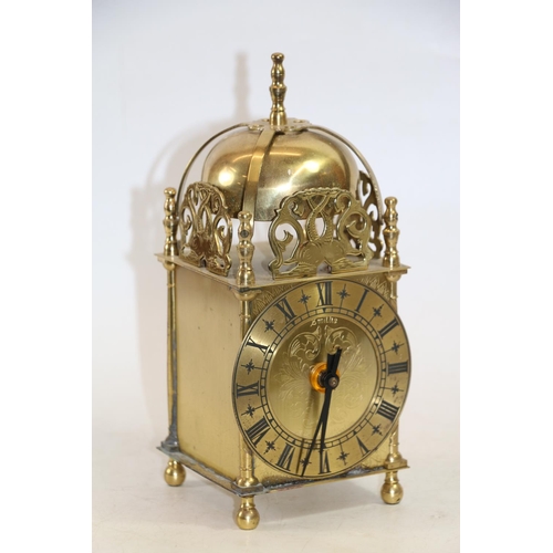 70 - Reproduction lantern clock, trinket boxes to include Limoges, Coalport, etc. and a Royal Copenhagen ... 