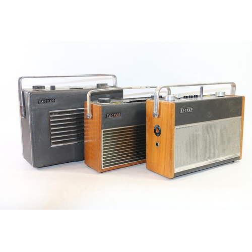 85 - Three Hacker vintage radios to include a revolving radio.