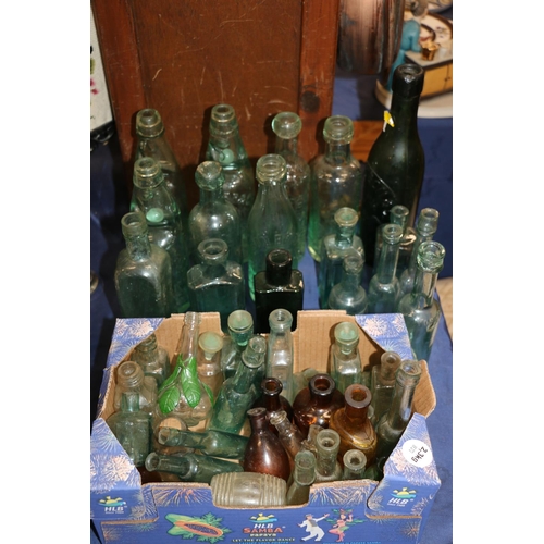 94 - Vintage glass bottles.