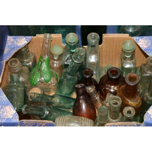 94 - Vintage glass bottles.