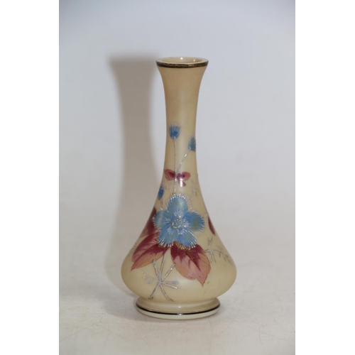 95 - Glasgow International Exhibition 1880 jug made in Germany and a small floral decorated blush ivory s... 