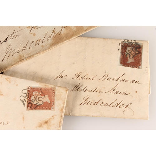 477 - Great Britain GB envelope covers to include a Vic 2d blue side by side pair on 1841 cover, and two v... 