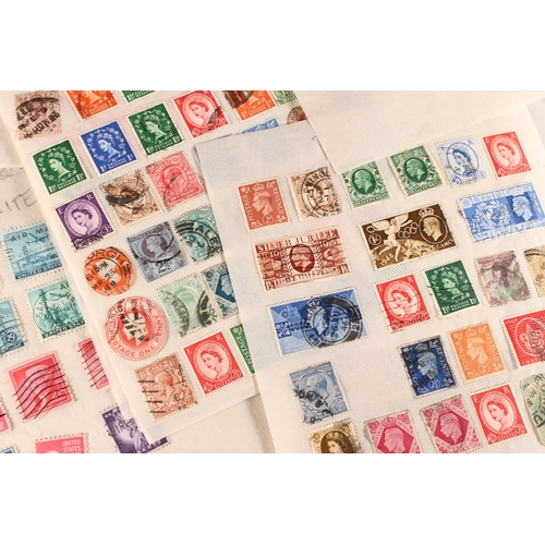 486 - Stamp collection on loose tracing paper sheets to include America, Australia, Brazil, Canada, China,... 