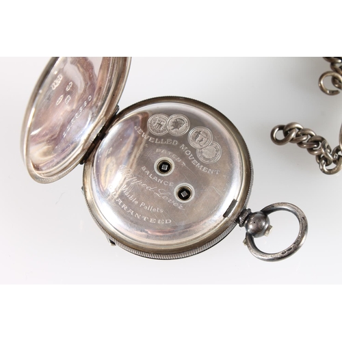 537 - Victorian silver cased key wound open-faced Acme Lever pocket watch by H Samuel of Manchester with a... 