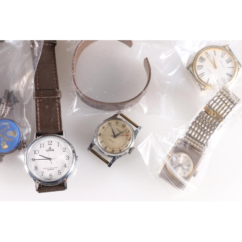 571 - Watches including Ingersoll, Lorus, Hermes etc. also silver plated ware.