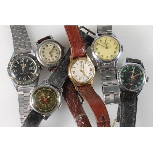 621 - Two gents automatic and manual wind wristwatches, to include Teltime super datomatic, Newmark 52, an... 