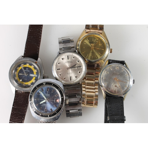 622 - Five gents automatic and manual wind wristwatches to include Rodania 10 ATU, Regency super automatic... 