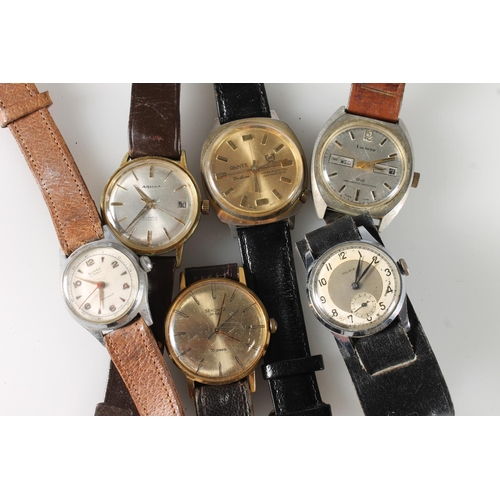 627 - Six gents automatic and manual wind wristwatches to include Armac 21 jewels, Sekonda 23 jewels, Luce... 