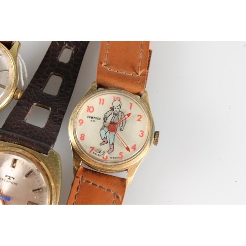 640 - Six gents automatic and manual wind wristwatches to include Alti Lever 15 jewels, Everite 17 jewels,... 