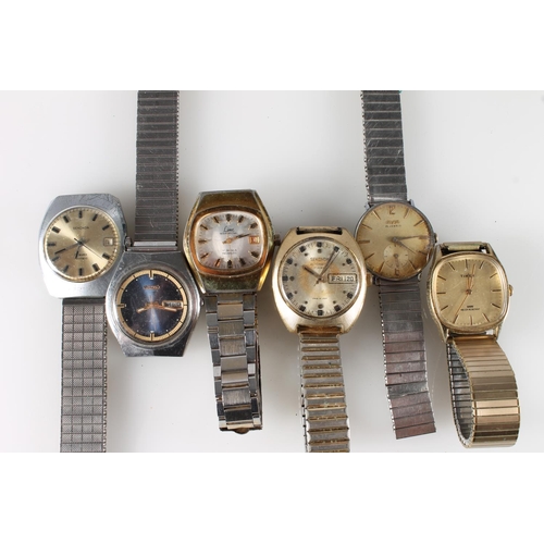 644 - Six gents automatic and manual wind wristwatches to include Sekonda 30 jewels, Limit 17 jewels, Seko... 