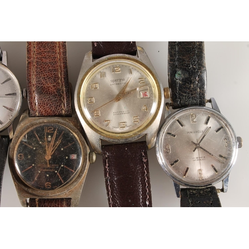 645 - Seven gents automatic and manual wind wristwatches to include Seiko 17 jewels, Sperina datomatic, Pi... 